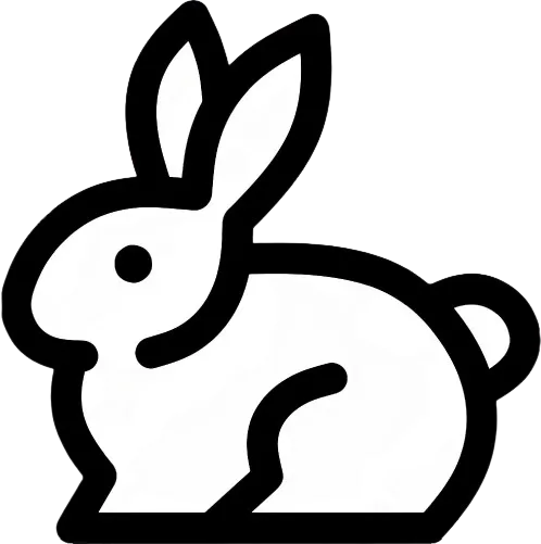 Image of a vectorized rabbit.